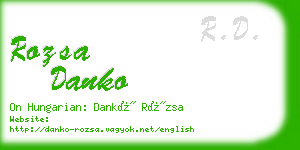 rozsa danko business card